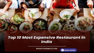 Top 10 Most Expensive Restaurants in India