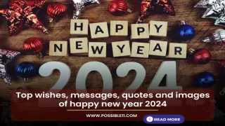 Top wishes, messages, quotes and images of happy new year 2024