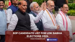 BJP Candidate List for Lok Sabha Elections 2024