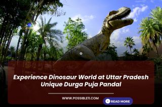 Experience Dinosaur World at Uttar Pradesh Unique Durga Puja Pandal