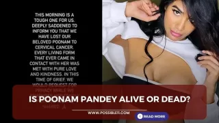 Is Poonam Pandey alive or dead? Who is Poonam Pandey?