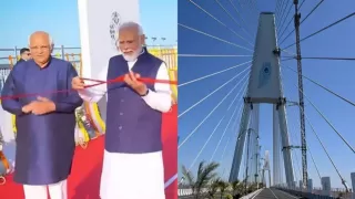 PM Modi inaugurates Sudarshan Setu, will dedicate five new AIIMS to the nation