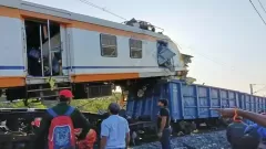 Passenger, Cargo Trains Collide in Picture