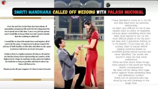 Smriti Mandhana Called Off Wedding Picture