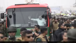 Tarique Rahman Bulletproof Return To Dhaka Draws Huge Crowd