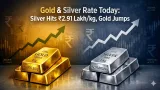 Gold & Silver Rate Today: Silver Hits ₹2.91 Lakh/kg, Gold Jumps