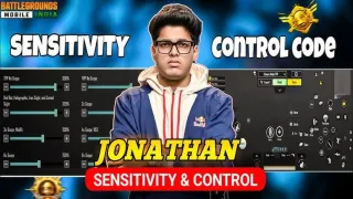 Jonathan Gaming 3-Finger Claw BGMI Settings,