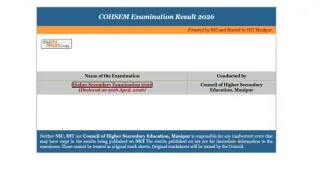 Manipur 12th Result 2026 Out Now