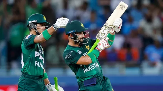 Sahibzada Farhan reacts to gunfire celebrations during IND vs PAK match