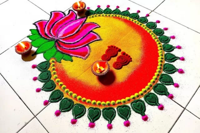 Lotus Flower Rangoli