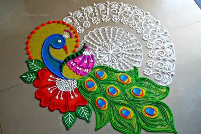 Colour Fusion Rangoli Design