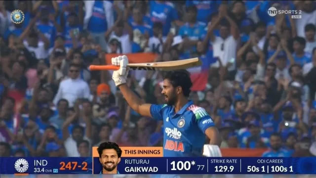 Highlights of Ruturaj Gaikwad's first ODI century