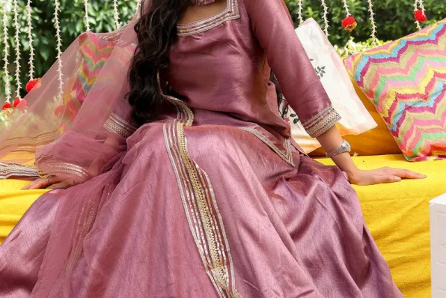 Short Kurti with Lehenga Skirt for Eid