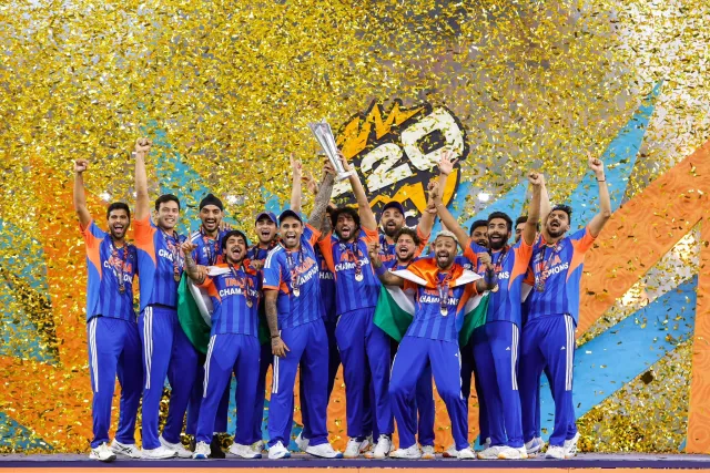 Team India HD Wallpaper with T20 World Cup 2026 Trophy, Download