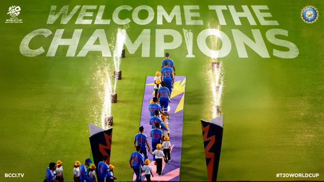 Team India HD Wallpaper with T20 World Cup 2026 Trophy, Download