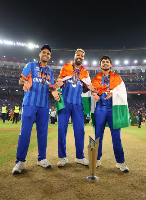Team India HD Wallpaper with T20 World Cup 2026 Trophy, Download