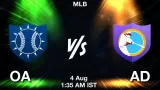 OA vs AD Match Prediction & Fantasy Tips - <small>Mon, 04 Aug 01:35 AM IST</small>