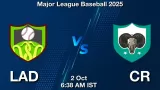 LAD vs CR Match Preview & Latest Updates - <small>Thu, 02 Oct 06:38 AM IST</small>