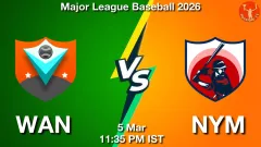 WAN vs NYM Match Result