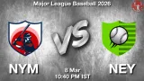 NYM vs NEY Dream11 Prediction, Preview & Updates - <small>Sun, 08 Mar 10:40 PM IST</small>
