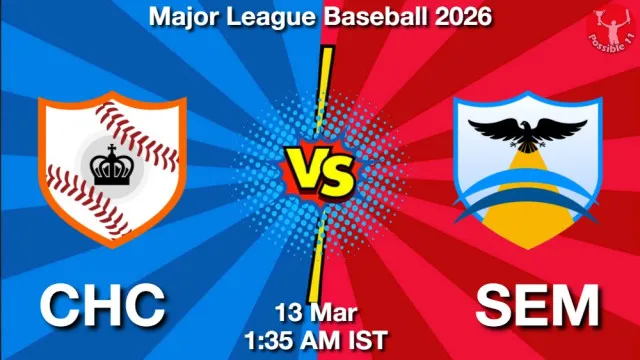 CHC vs SEM ड्रीम11 भविष्यवाणी, फैंटेसी बेसबॉल टीम - 13 मार्च 2026