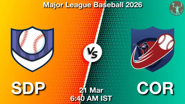 SDP vs COR Match Previews and Baseball Tips