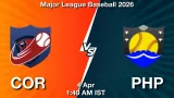 COR vs PHP Dream11 Prediction, Preview & Updates - <small>Sat, 04 Apr 01:40 AM IST</small>