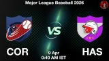 COR vs HAS Dream11 Prediction, Preview & Updates - <small>Thu, 09 Apr 12:40 AM IST</small>