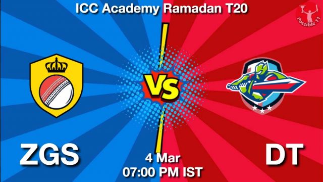ZGS vs DT Dream11 Team Prediction, Fantasy Cricket Tips
