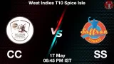 CC vs SS Match Prediction & Fantasy Tips - <small>Sat, 17 May 06:45 PM IST</small>