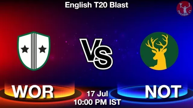 WOR vs NOT Dream11 Fantasy Prediction WOR vs NOT Dream11 Team Prediction, Fantasy Cricket Tips