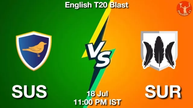 SUS vs SUR Dream11 Fantasy Prediction SUS vs SUR Dream11 Team Prediction, Fantasy Cricket Tips