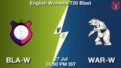 BLA-W vs WAR-W Match Prediction Picture