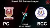 PC vs BCC Match Prediction & Fantasy Tips - <small>Tue, 29 Jul 10:15 PM IST</small>