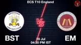BST vs EM Match Prediction & Fantasy Tips - <small>Tue, 29 Jul 04:30 PM IST</small>