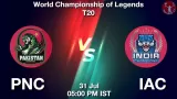 PNC vs IAC Match Prediction & Fantasy Tips - <small>Thu, 31 Jul 05:00 PM IST</small>