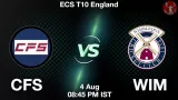 CFS vs WIM Match Prediction & Fantasy Tips - <small>Mon, 04 Aug 08:45 PM IST</small>