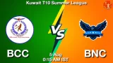 BCC vs BNC Match Prediction & Fantasy Tips - <small>Tue, 05 Aug 12:15 AM IST</small>