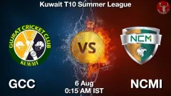 GCC vs NCMI Match Prediction Picture