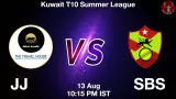JJ vs SBS Match Prediction & Fantasy Tips - <small>Wed, 13 Aug 10:15 PM IST</small>