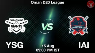 YSG vs IAI