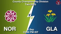 NOR vs GLA Match Result