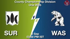 SUR vs WAS Match Result