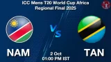 NAM vs TAN Match Preview & Latest Updates - <small>Thu, 02 Oct 01:00 PM IST</small>