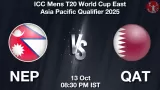 NEP vs QAT Match Preview & Latest Updates - <small>Mon, 13 Oct 08:30 PM IST</small>