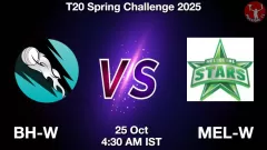 BH-W vs MEL-W Match Prediction Picture
