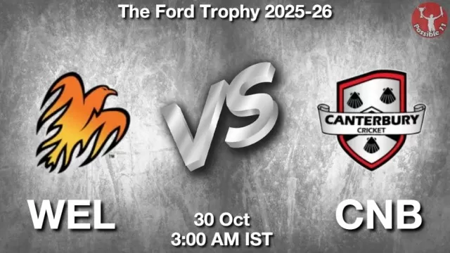WEL vs CNB ड्रीम11 भविष्यवाणी, फैंटेसी क्रिकेट टीम - 30 अक्टूबर 2025