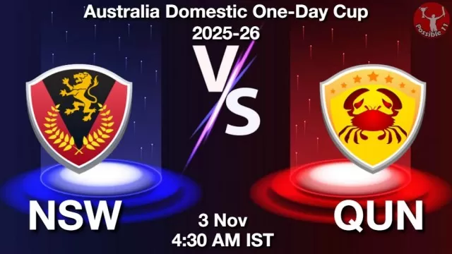 NSW vs QUN ड्रीम11 भविष्यवाणी, फैंटेसी क्रिकेट टीम - 03 नवंबर 2025