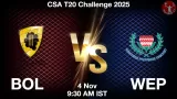 BOL vs WEP Match Preview & Latest Updates - <small>Tue, 04 Nov 09:30 PM IST</small>