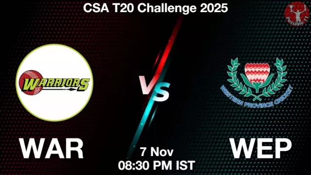 WAR vs WEP ड्रीम11 भविष्यवाणी, फैंटेसी क्रिकेट टीम - 07 नवंबर 2025